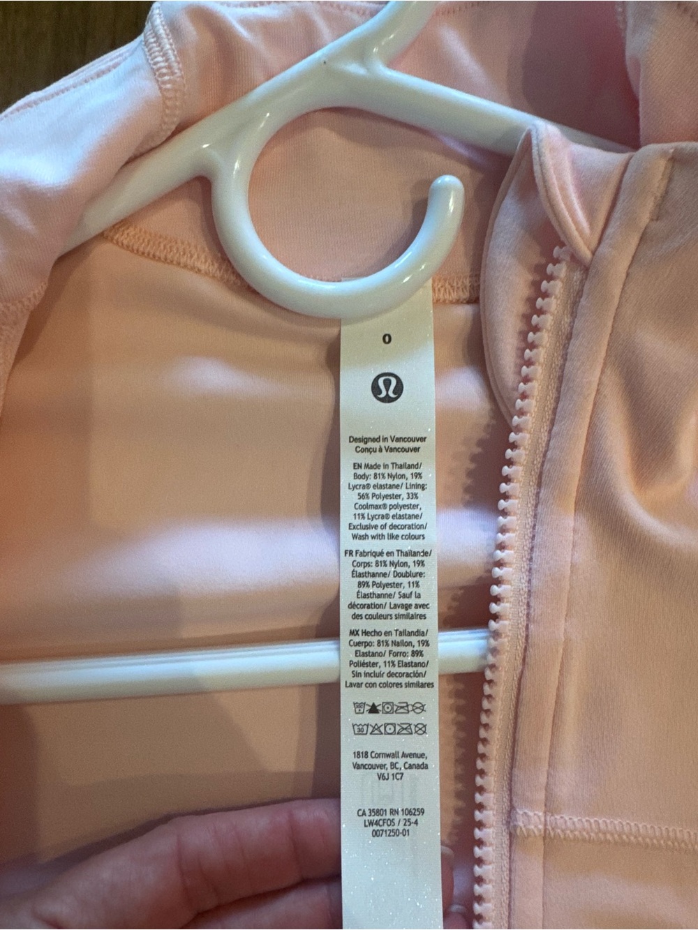 BRAND NEW with tags! Lululemon athletica Women’s Pink Full-Zip Define Jacket - Picture 5 of 9